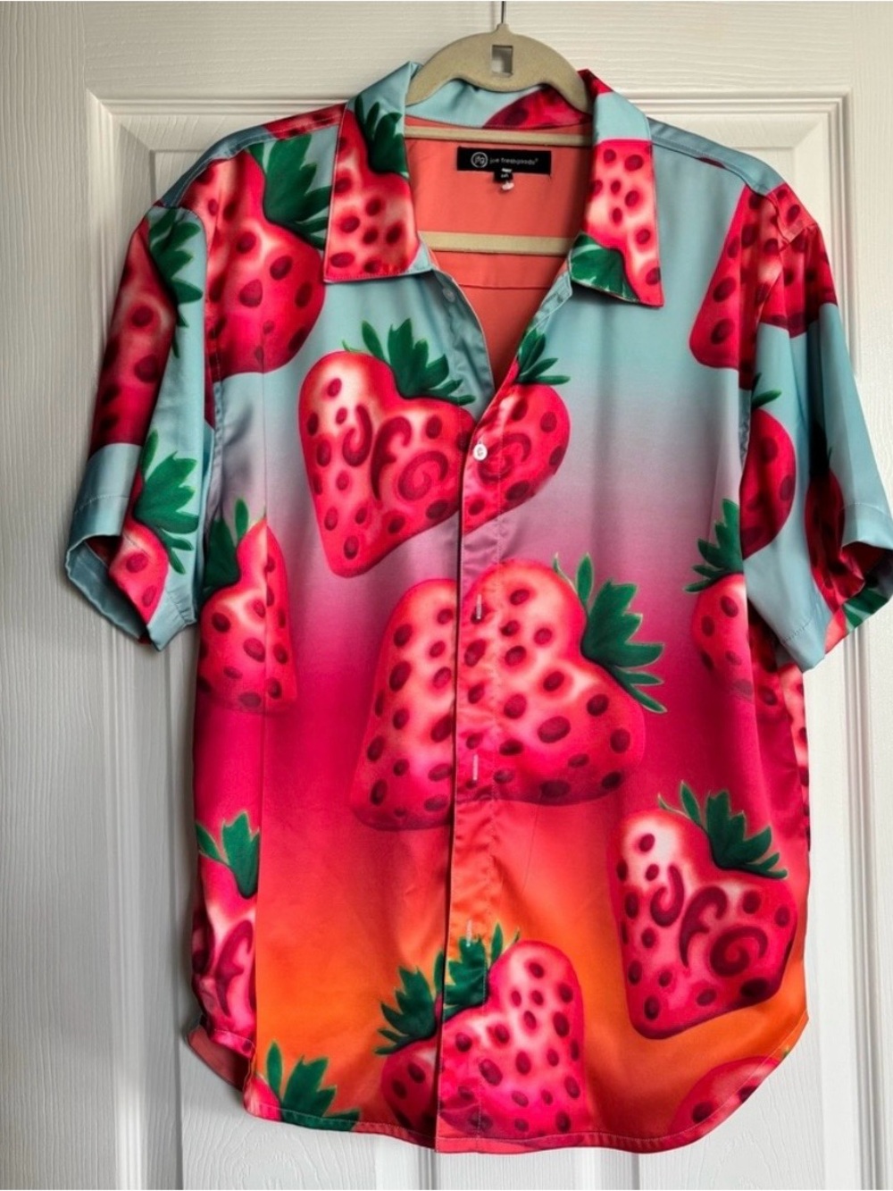 Acid Berry Strawberry Button-Up Shirt